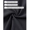imageMens Stretch Wrinkle Free Short Sleeve Texture Shirt Summer Lightweight Button Down Shirts for Beach VacationDark Grey