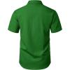 imageMens Stretch Wrinkle Free Short Sleeve Texture Shirt Summer Lightweight Button Down Shirts for Beach VacationGreen