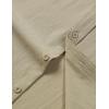 imageMens Stretch Wrinkle Free Short Sleeve Texture Shirt Summer Lightweight Button Down Shirts for Beach VacationKhaki