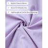 imageMens Stretch Wrinkle Free Short Sleeve Texture Shirt Summer Lightweight Button Down Shirts for Beach VacationLavender Purple