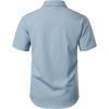 imageMens Stretch Wrinkle Free Short Sleeve Texture Shirt Summer Lightweight Button Down Shirts for Beach VacationLight Blue