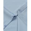 imageMens Stretch Wrinkle Free Short Sleeve Texture Shirt Summer Lightweight Button Down Shirts for Beach VacationLight Blue