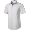 imageMens Stretch Wrinkle Free Short Sleeve Texture Shirt Summer Lightweight Button Down Shirts for Beach VacationLight Grey