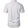 imageMens Stretch Wrinkle Free Short Sleeve Texture Shirt Summer Lightweight Button Down Shirts for Beach VacationLight Grey