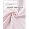 imageMens Stretch Wrinkle Free Short Sleeve Texture Shirt Summer Lightweight Button Down Shirts for Beach VacationPink