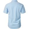 imageMens Stretch Wrinkle Free Short Sleeve Texture Shirt Summer Lightweight Button Down Shirts for Beach VacationSky Blue