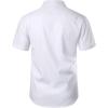 imageMens Stretch Wrinkle Free Short Sleeve Texture Shirt Summer Lightweight Button Down Shirts for Beach VacationWhite