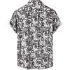 imageMens Stylish Casual Printed Short Sleeve Button Down Shirts Summer Vacation Beach Tropical Hawaiian ShirtBlack Floral