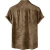 imageMens Stylish Casual Printed Short Sleeve Button Down Shirts Summer Vacation Beach Tropical Hawaiian ShirtBrown Floral