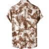 imageMens Stylish Casual Printed Short Sleeve Button Down Shirts Summer Vacation Beach Tropical Hawaiian ShirtIvory White Floral