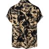 imageMens Stylish Casual Printed Short Sleeve Button Down Shirts Summer Vacation Beach Tropical Hawaiian ShirtKhaki