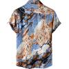 imageMens Stylish Casual Printed Short Sleeve Button Down Shirts Summer Vacation Beach Tropical Hawaiian ShirtMulticolor