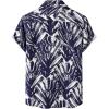 imageMens Stylish Casual Printed Short Sleeve Button Down Shirts Summer Vacation Beach Tropical Hawaiian ShirtNavy Blue