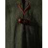 imageMens Cotton Long Sleeve Lace Up Vintage Shirts for Renaissance Pirate Viking Medieval CostumeArmy Green