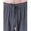 imageMens Pure Cotton Vintage Ankle Banded Pants for Renaissance Pirate Viking Medieval CostumeGrey