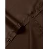 imageMens Stretch Slim Fit Dress Shirts Formal Wedding Prom Short Sleeve Button Down Shirt with PocketBrown