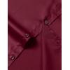 imageMens Stretch Slim Fit Dress Shirts Formal Wedding Prom Short Sleeve Button Down Shirt with PocketBurgundy