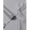 imageMens Stretch Slim Fit Dress Shirts Formal Wedding Prom Short Sleeve Button Down Shirt with PocketGrey