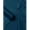 imageMens Stretch Slim Fit Dress Shirts Formal Wedding Prom Short Sleeve Button Down Shirt with PocketTeal