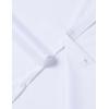 imageMens Stretch Slim Fit Dress Shirts Formal Wedding Prom Short Sleeve Button Down Shirt with PocketWhite
