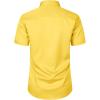 imageMens Stretch Slim Fit Dress Shirts Formal Wedding Prom Short Sleeve Button Down Shirt with PocketYellow