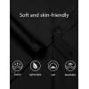imageMens Stretch Soft Slim Fit Dress Shirts Long Sleeve Formal Wedding Business Casual Button Down ShirtBlack