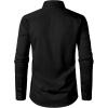 imageMens Stretch Soft Slim Fit Dress Shirts Long Sleeve Formal Wedding Business Casual Button Down ShirtBlack