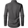 imageMens Stretch Soft Slim Fit Dress Shirts Long Sleeve Formal Wedding Business Casual Button Down ShirtDark Grey