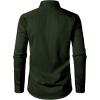 imageMens Stretch Soft Slim Fit Dress Shirts Long Sleeve Formal Wedding Business Casual Button Down ShirtDeep Forest Green