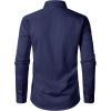 imageMens Stretch Soft Slim Fit Dress Shirts Long Sleeve Formal Wedding Business Casual Button Down ShirtNavy Blue