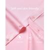 imageMens Stretch Soft Slim Fit Dress Shirts Long Sleeve Formal Wedding Business Casual Button Down ShirtPink