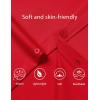 imageMens Stretch Soft Slim Fit Dress Shirts Long Sleeve Formal Wedding Business Casual Button Down ShirtRed