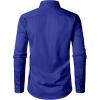 imageMens Stretch Soft Slim Fit Dress Shirts Long Sleeve Formal Wedding Business Casual Button Down ShirtRoyal Blue