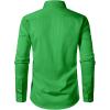 imageMens Stretch Soft Slim Fit Dress Shirts Long Sleeve Formal Wedding Business Casual Button Down ShirtShamrock Green