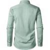 imageMens Stretch Soft Slim Fit Dress Shirts Long Sleeve Formal Wedding Business Casual Button Down ShirtTurquoise