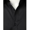 imageMens Stretch Wrinkle Free Dress Shirts Formal Wedding Prom Short Sleeve Slim Fit Button Down ShirtBlack