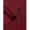 imageMens Stretch Wrinkle Free Dress Shirts Formal Wedding Prom Short Sleeve Slim Fit Button Down ShirtBurgundy