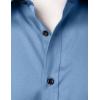imageMens Stretch Wrinkle Free Dress Shirts Formal Wedding Prom Short Sleeve Slim Fit Button Down ShirtClassic Blue
