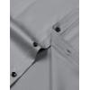 imageMens Stretch Wrinkle Free Dress Shirts Formal Wedding Prom Short Sleeve Slim Fit Button Down ShirtGrey