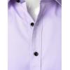 imageMens Stretch Wrinkle Free Dress Shirts Formal Wedding Prom Short Sleeve Slim Fit Button Down ShirtLavender Purple