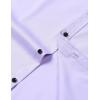 imageMens Stretch Wrinkle Free Dress Shirts Formal Wedding Prom Short Sleeve Slim Fit Button Down ShirtLavender Purple