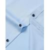 imageMens Stretch Wrinkle Free Dress Shirts Formal Wedding Prom Short Sleeve Slim Fit Button Down ShirtLight Blue