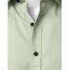 imageMens Stretch Wrinkle Free Dress Shirts Formal Wedding Prom Short Sleeve Slim Fit Button Down ShirtMint Green