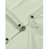 imageMens Stretch Wrinkle Free Dress Shirts Formal Wedding Prom Short Sleeve Slim Fit Button Down ShirtMint Green