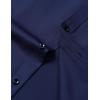 imageMens Stretch Wrinkle Free Dress Shirts Formal Wedding Prom Short Sleeve Slim Fit Button Down ShirtNavy