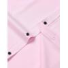 imageMens Stretch Wrinkle Free Dress Shirts Formal Wedding Prom Short Sleeve Slim Fit Button Down ShirtPink