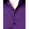 imageMens Stretch Wrinkle Free Dress Shirts Formal Wedding Prom Short Sleeve Slim Fit Button Down ShirtPurple