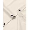 imageMens Stretch Wrinkle Free Dress Shirts Formal Wedding Prom Short Sleeve Slim Fit Button Down ShirtTan