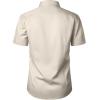 imageMens Stretch Wrinkle Free Dress Shirts Formal Wedding Prom Short Sleeve Slim Fit Button Down ShirtTan