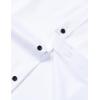 imageMens Stretch Wrinkle Free Dress Shirts Formal Wedding Prom Short Sleeve Slim Fit Button Down ShirtWhite